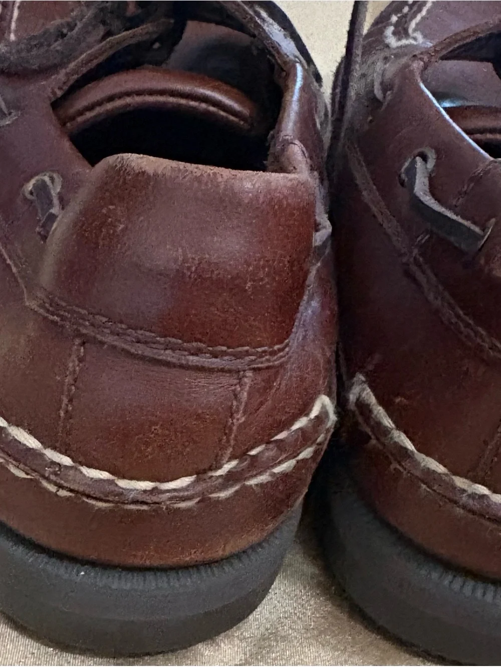 Highland Creek Men's Brown Leather Boat Shoes